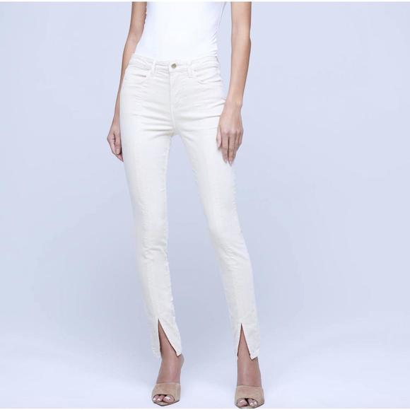 NEW L'AGENCE jyothi velvet jean in champagne - Picture 1 of 4